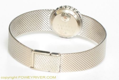 fig 3. STUNNING SOLID 18ct 18k WHITE GOLD DIAMONDS BAUME MERCIER BACKWIND LADIES WATCH