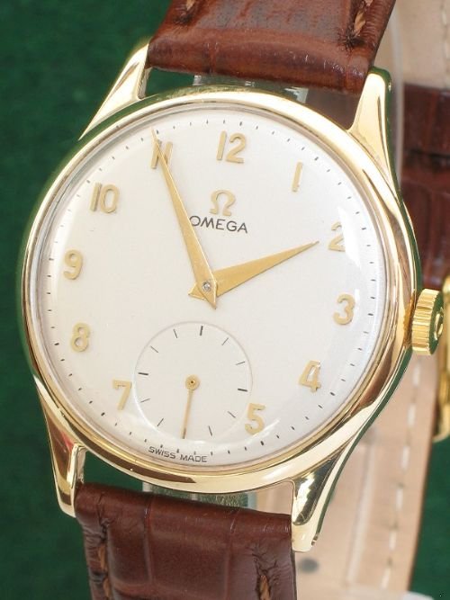 fig 1. SUPERB SOLID 9ct GOLD OMEGA CAL 265 MENS WATCH C1951-52