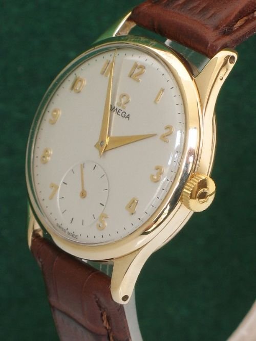 fig 2. SUPERB SOLID 9ct GOLD OMEGA CAL 265 MENS WATCH C1951-52