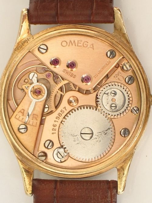 fig 3. SUPERB SOLID 9ct GOLD OMEGA CAL 265 MENS WATCH C1951-52