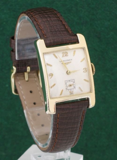 Exceptional Solid 14ct Gold Art Deco  Longines Mens Watch C1949