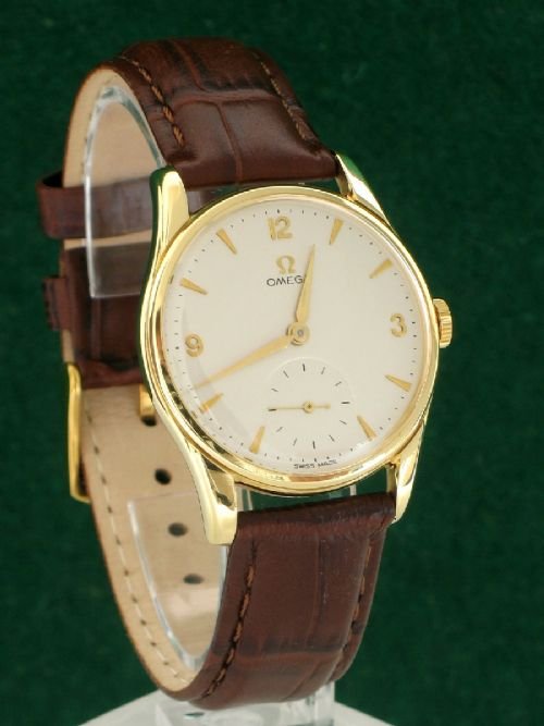 fig 1. EXCEPTIONAL SOLID 18CT GOLD OMEGA CALIBRE 267 MENS WATCH C1958-9