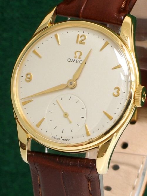 fig 2. EXCEPTIONAL SOLID 18CT GOLD OMEGA CALIBRE 267 MENS WATCH C1958-9