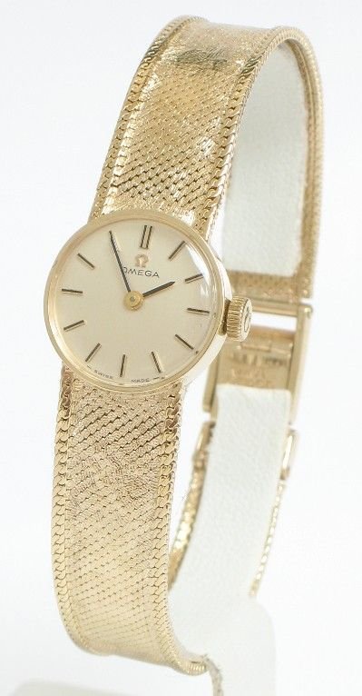 fig 1. BEAUTIFUL SOLID 9CT GOLD OMEGA LADIES COCKTAIL WATCH