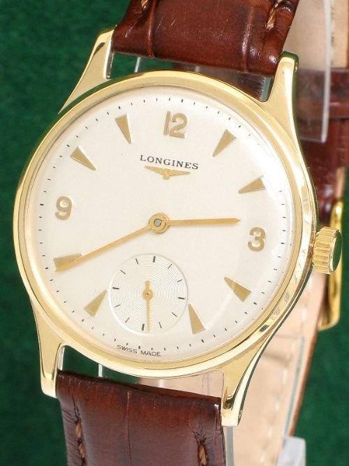 fig 2. STUNNING SOLID 9CT GOLD LONGINES 30L MENS WATCH