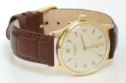 fig 1. STUNNING SOLID 9CT GOLD LONGINES 30L MENS WATCH