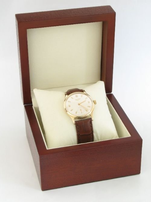 fig 4. STUNNING SOLID 9CT GOLD LONGINES 30L MENS WATCH