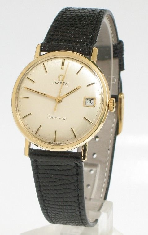Superb Solid 9ct Omega Geneve Mens Dress Watch C1960