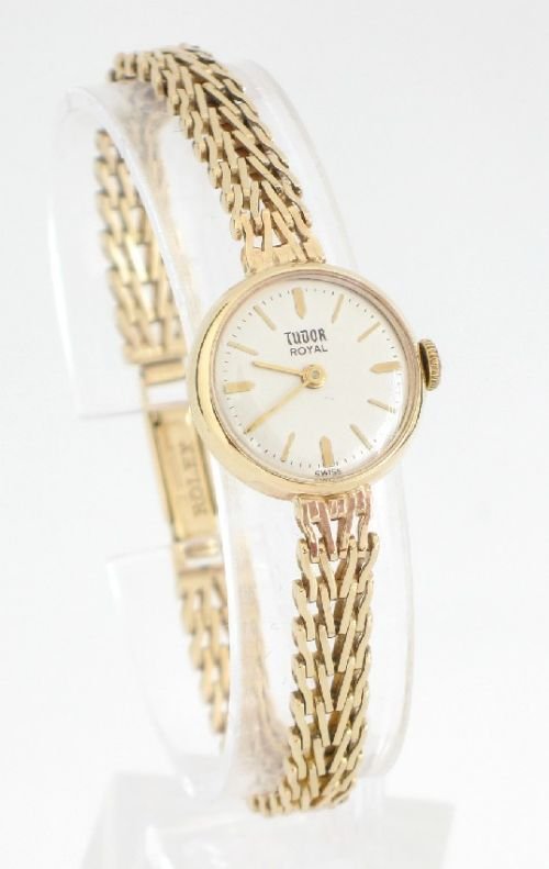 fig 1. EXQUISITE SOLID 9CT GOLD ROLEX TUDOR ROYAL LADIES COCKTAIL WATCH C1960