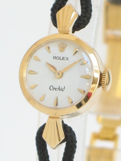 fig 2. BEAUTIFUL SOLID 18CT GOLD ROLEX ORCHID LADIES COCKTAIL WATCH 