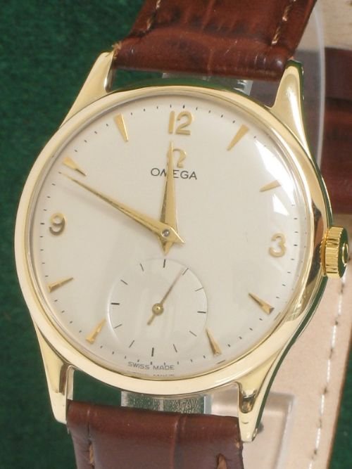 fig 1. STUNNING SOLID 9ct GOLD OMEGA CALIBRE 265 MENS WATCH C1952