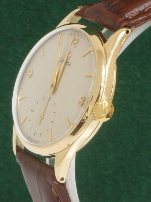 fig 2. STUNNING SOLID 9ct GOLD OMEGA CALIBRE 265 MENS WATCH C1952