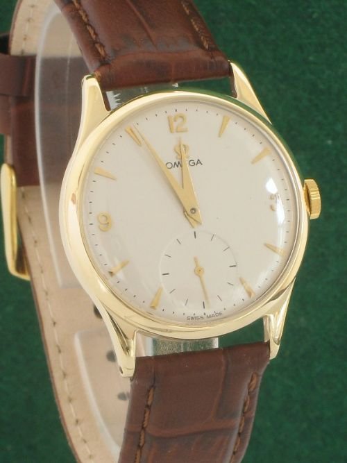 fig 3. STUNNING SOLID 9ct GOLD OMEGA CALIBRE 265 MENS WATCH C1952