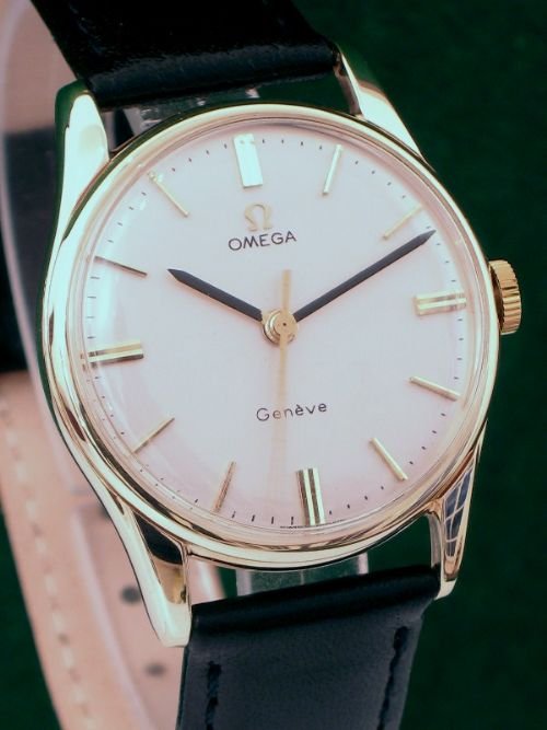 Stunning Solid 9ct Gold Omega Geneve Calibre 286 Mens Watch C1960