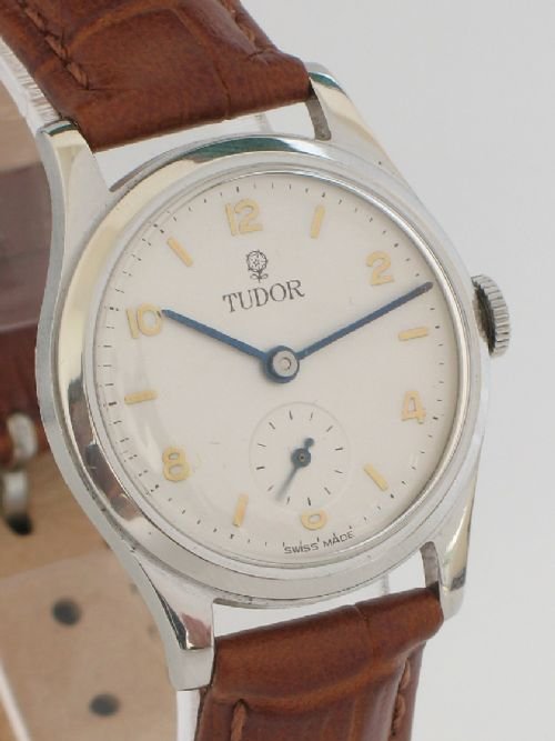 fig 1. SUPERB ROLEX TUDOR STAINLESS STEEL MID SIZE MENS LADIES WATCH C1950