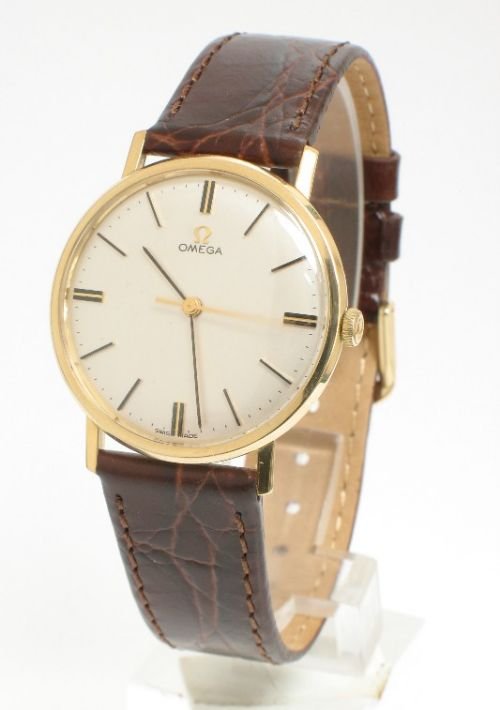 fig 1. STUNNING SOLID 9ct GOLD OMEGA CALIBRE 601 MENS WATCH
