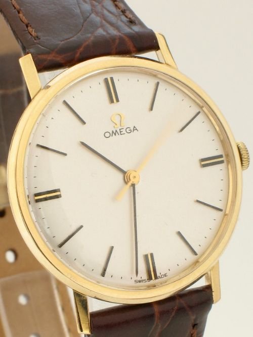 fig 2. STUNNING SOLID 9ct GOLD OMEGA CALIBRE 601 MENS WATCH