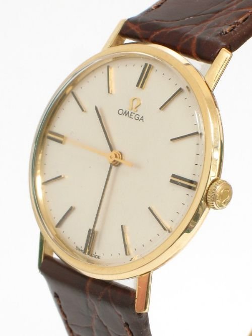 fig 3. STUNNING SOLID 9ct GOLD OMEGA CALIBRE 601 MENS WATCH