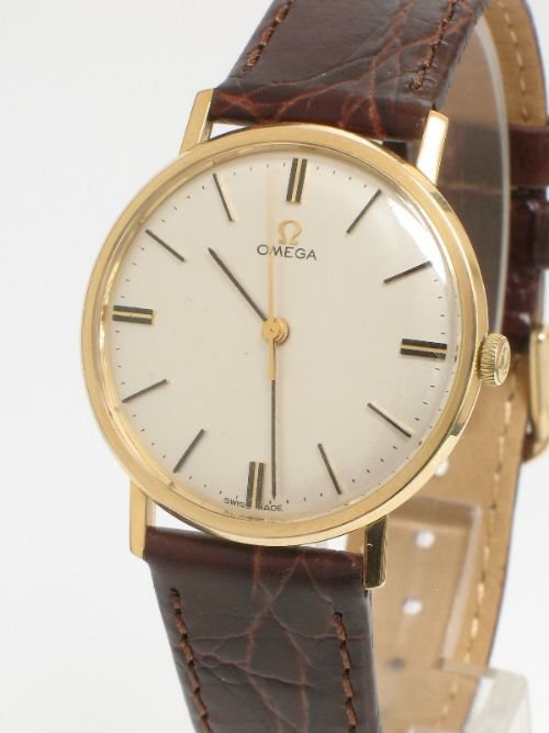 fig 4. STUNNING SOLID 9ct GOLD OMEGA CALIBRE 601 MENS WATCH