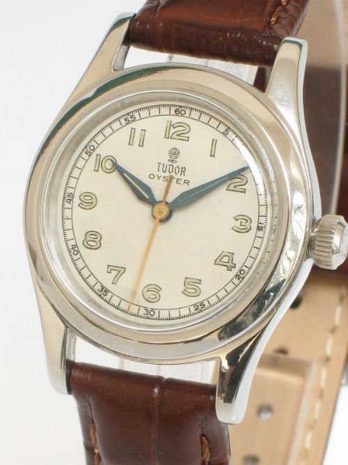 fig 1. SUPERB ORIGINAL ROLEX TUDOR OYSTER MODEL 3136 STAINLESS STEEL MENS WATCH C1940