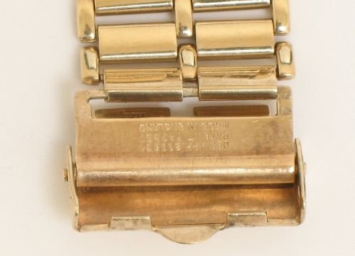 fig 3. RARE ORIGINAL SOLID 9CT GOLD BONKLIP MENS WATCH BRACELET C1960