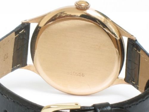 fig 3. STUNNING SOLID 18ct 18K ROSE PINK GOLD OVERSIZE OMEGA CALIBRE 283 MENS WATCH C1960