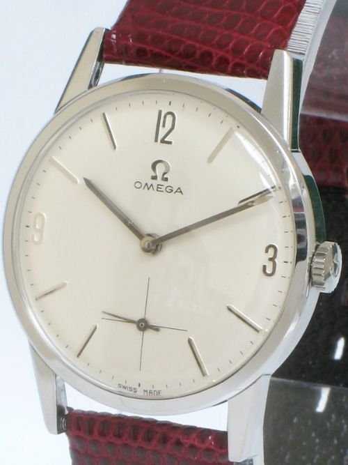 fig 1. IMMACULATE SOLID STAINLESS STEEL OMEGA CALIBRE 269 MENS WATCH.