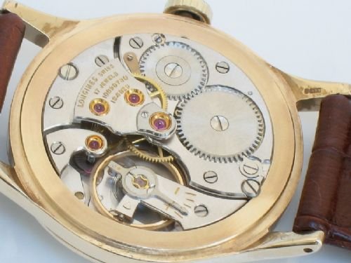 fig 4. STUNNING SOLID 9ct GOLD LONGINES MANUAL WIND CALIBRE 12.68ZS MENS WATCH c1959-60
