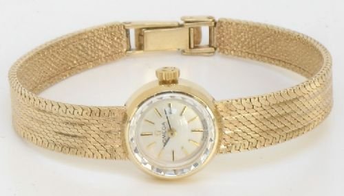 fig 1. EXQUISITE SOLID 9ct GOLD LADIES OMEGA SAPHETTE COCKTAIL WATCH