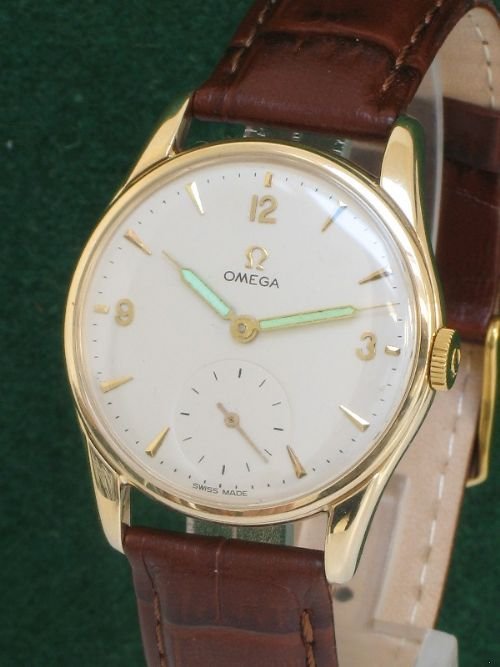 fig 2. SUPERB SOLID 9ct GOLD OMEGA CALIBRE 268 MENS WATCH
