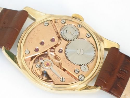 fig 4. SUPERB SOLID 9ct GOLD OMEGA CALIBRE 268 MENS WATCH