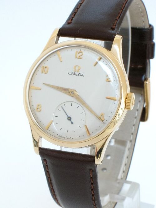 fig 2. SUPERB SOLID 9ct GOLD OMEGA CALIBRE 265 MENS WATCH C1952