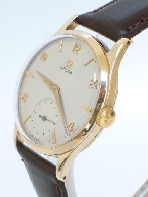 fig 3. SUPERB SOLID 9ct GOLD OMEGA CALIBRE 265 MENS WATCH C1952