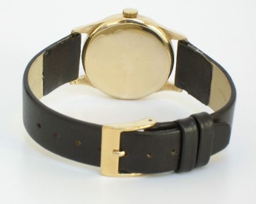 fig 4. RARE COMPLETELY ORIGINAL SOLID 9ct GOLD LONGINES MENS WATCH c1946