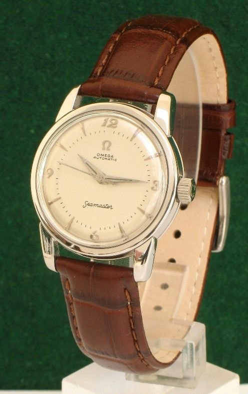 fig 1. IMMACULATE SOLID STAINLESS STEEL OMEGA SEAMASTER CAL 500 AUTO MENS WATCH C1955