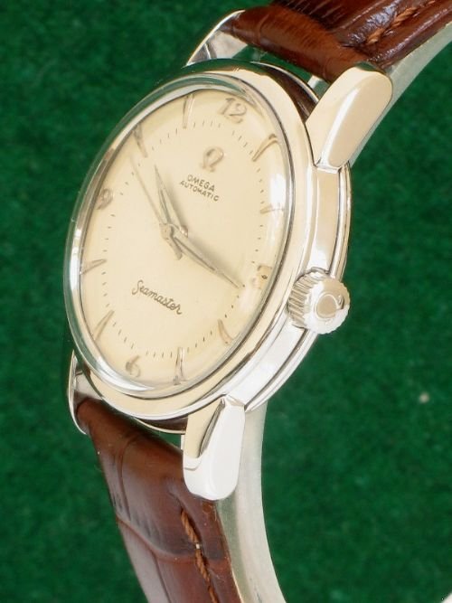 fig 3. IMMACULATE SOLID STAINLESS STEEL OMEGA SEAMASTER CAL 500 AUTO MENS WATCH C1955