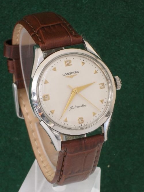 Superb Solid Stainless Steel Longines 22as Automatic Mens Watch C1952	
immaculate Solid Stainless Steel Longines 22as Automatic Mens Watch C1952