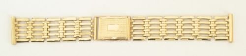 fig 1.
VINTAGE SOLID 9CT GOLD MENS WATCH BRACELET STRAP C1960