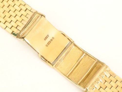 fig 2. VINTAGE SOLID 9CT GOLD BRICK LINK MENS WATCH BRACELET OR STRAP C1960