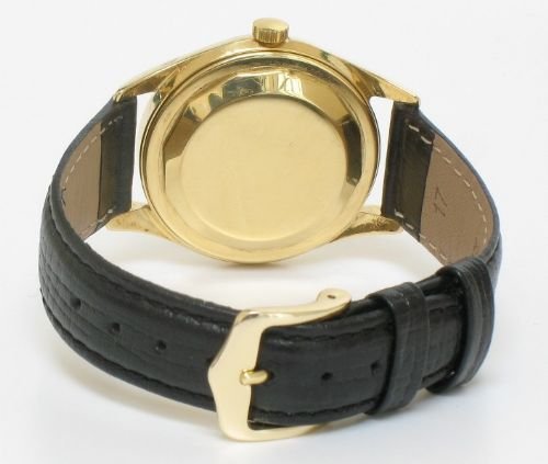 fig 3. EXCEPTIONAL SOLID 18CT GOLD GIRARD PERREGAUX GYROMATIC 39 JEWEL MENS WATCH C1960