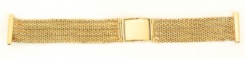 Vintage Solid 9ct Gold Mesh Mens Watch Bracelet