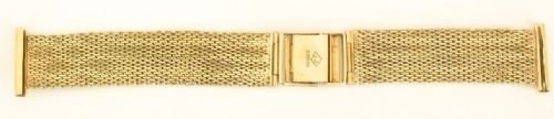 fig 1. VINTAGE SOLID 9CT GOLD MESH MENS WATCH BRACELET
