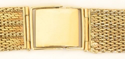 fig 3. VINTAGE SOLID 9CT GOLD MESH MENS WATCH BRACELET