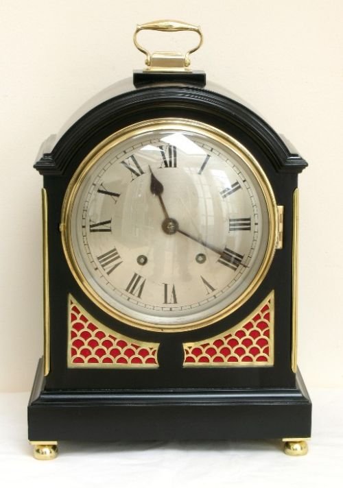 Beautiful Victorian Ebonised Bracket Mantel Clock C1880