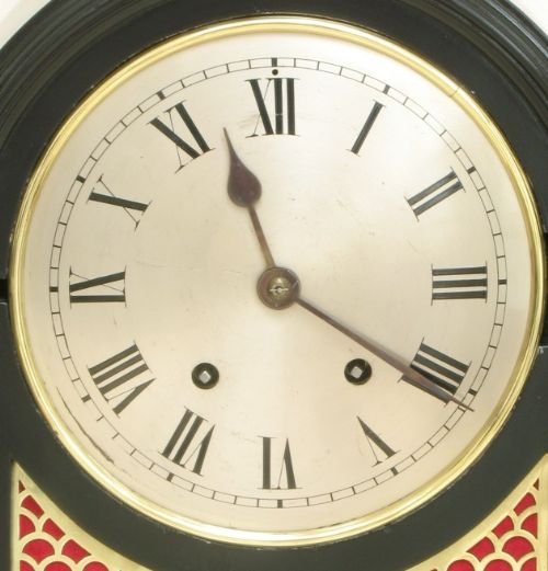 fig 2. BEAUTIFUL VICTORIAN EBONISED BRACKET MANTEL CLOCK C1880