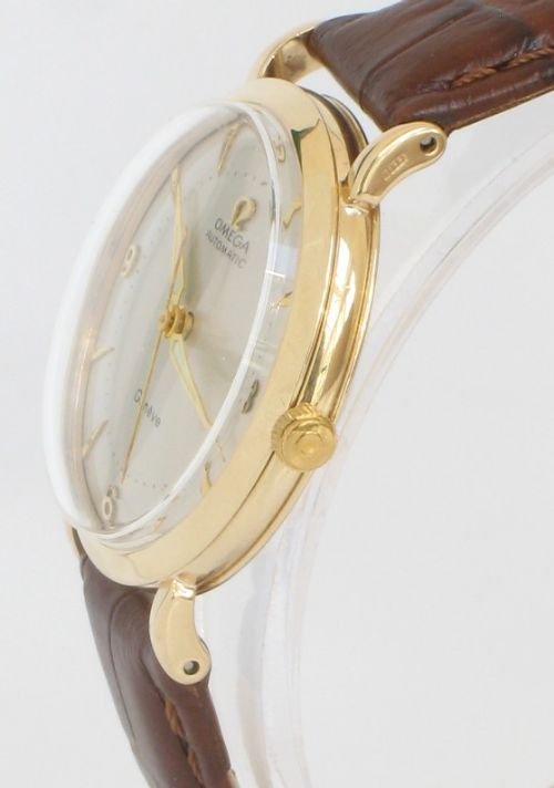 fig 2. SUPERB SOLID 9ct GOLD OMEGA GENEVE AUTOMATIC CAL 501 VINTAGE MENS WATCH C1957-58
