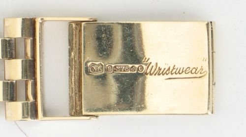 fig 3.
VINTAGE SOLID 9CT GOLD BRICK LINK MENS WATCH BRACELET OR STRAP C1940-50