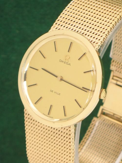 fig 4. SUPERB SOLID 9ct GOLD OMEGA DEVILLE CAL 625 WITH BOX PAPERS MENS WATCH