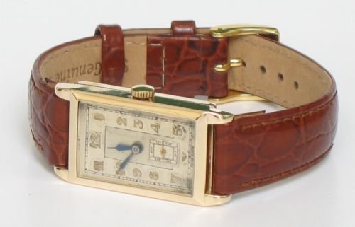 fig 4. RARE ART DECO SOLID 9CT ROTARY MAXIMUS MENS WATCH C1950