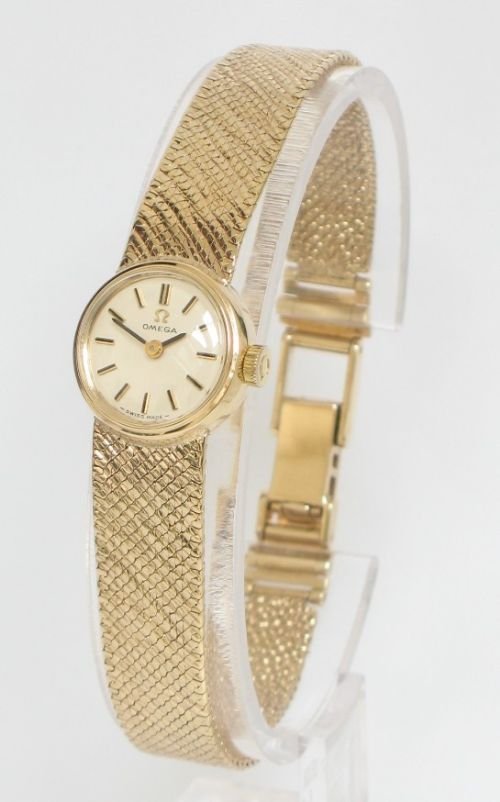 fig 1. EXQUISITE SOLID 9ct GOLD LADIES OMEGA COCKTAIL WATCH WITH ORIGINAL BOX